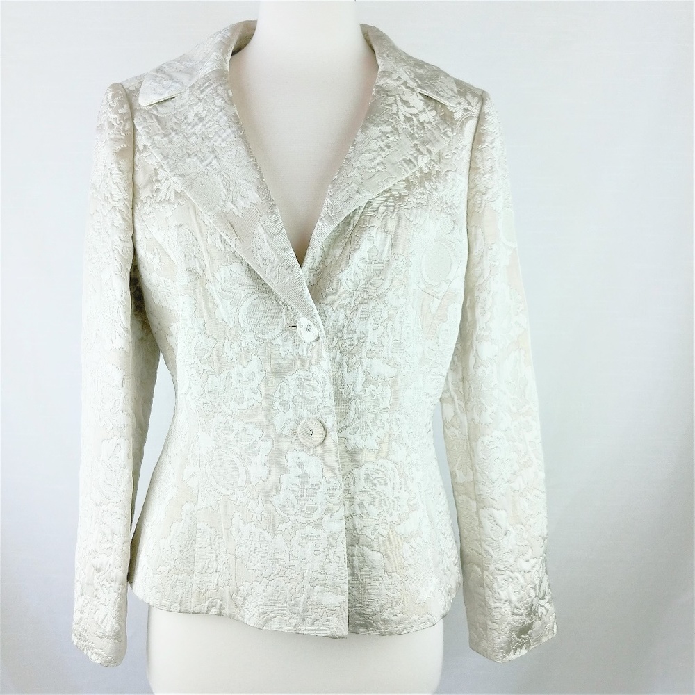 Ann Taylor Brocade Blazer 8